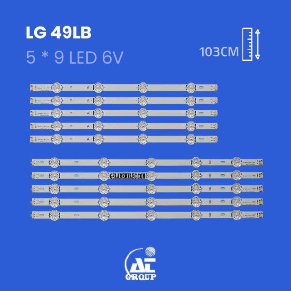 بک لایت تلویزیون ال جی مدل 49LB5610