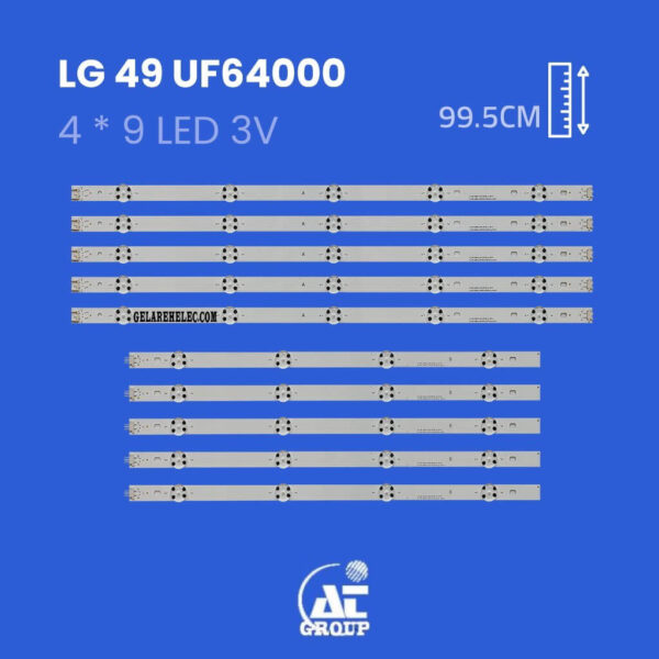 بکلایت تلویزیون ال جی مدل 49UF64000 اورجینال