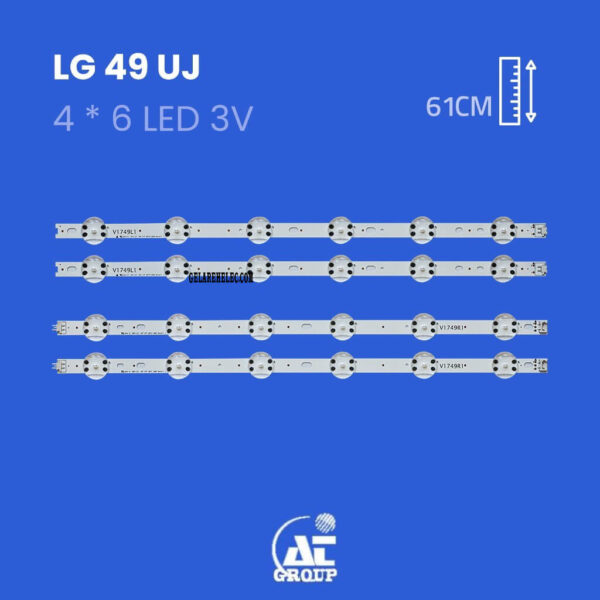 بک لایت تلویزیون ال جی مدل 49UJ